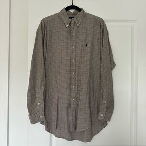 Ralph Lauren (M) “Blake” Cotton Check Button Down Shirt Business Casual